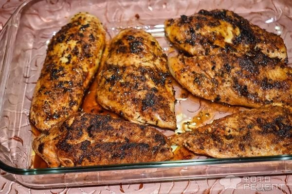 Рецепт: Куринная грудка в томатном соусе с моцареллой - в духовке Рецепт: Куринная грудка в томатном соусе с моцареллой - в духовке
