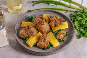 ПП салат с куриной печенью ПП салат с куриной печенью