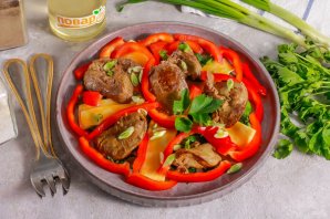 ПП салат с куриной печенью ПП салат с куриной печенью
