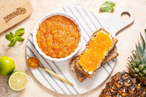 Варенье из ананаса с лаймом и мятой