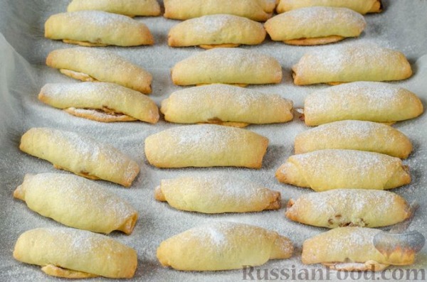 Песочные рулетики на кефире, с яблочной начинкой Песочные рулетики на кефире, с яблочной начинкой