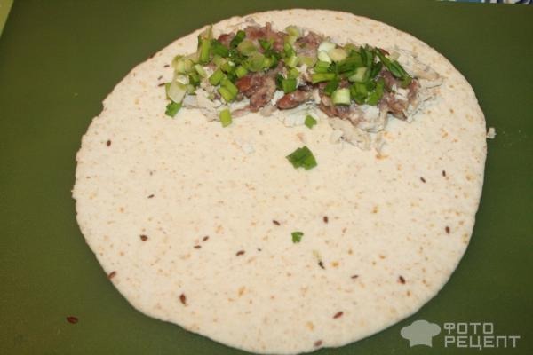 Рецепт: Ролл с курицей - на манер буррито Рецепт: Ролл с курицей - на манер буррито