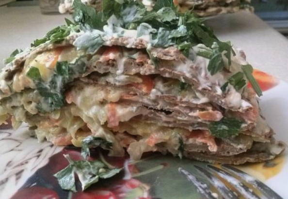 Печеночный торт на сковороде Печеночный торт на сковороде