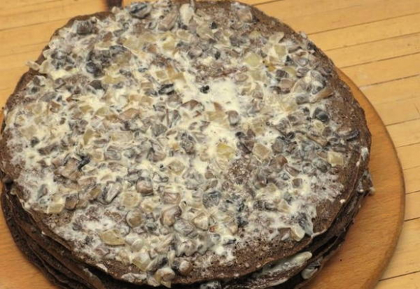 Печеночный торт на сковороде Печеночный торт на сковороде