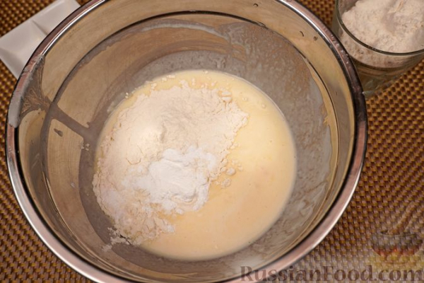 Оладьи с абрикосами Оладьи с абрикосами