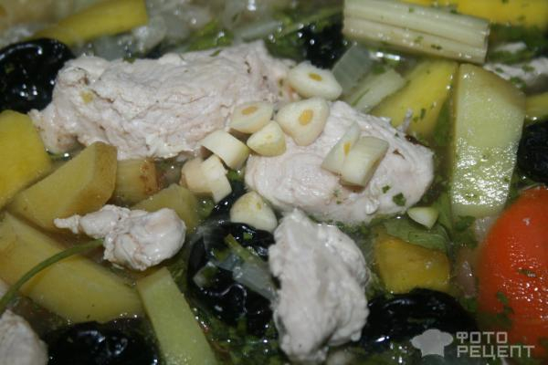 Рецепт: Индейка с овощами - с любистоком Рецепт: Индейка с овощами - с любистоком