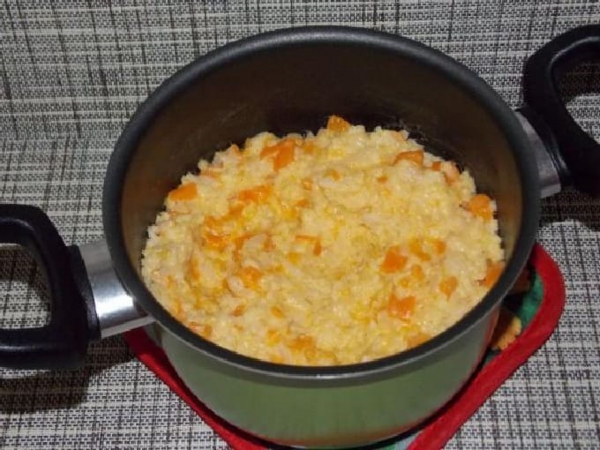 Пшенная каша с тыквой на молоке Пшенная каша с тыквой на молоке