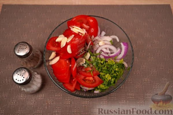 Запечённая скумбрия по-гречески Запечённая скумбрия по-гречески