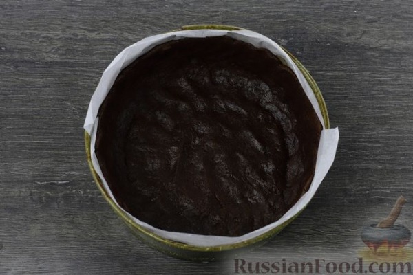 Шоколадный песочный пирог с творогом, черносливом и сгущёнкой Шоколадный песочный пирог с творогом, черносливом и сгущёнкой