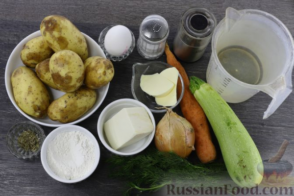 Овощной суп с картофельно-сырными галушками Овощной суп с картофельно-сырными галушками