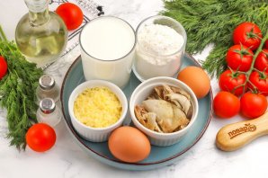 Блины с курицей и сыром Блины с курицей и сыром