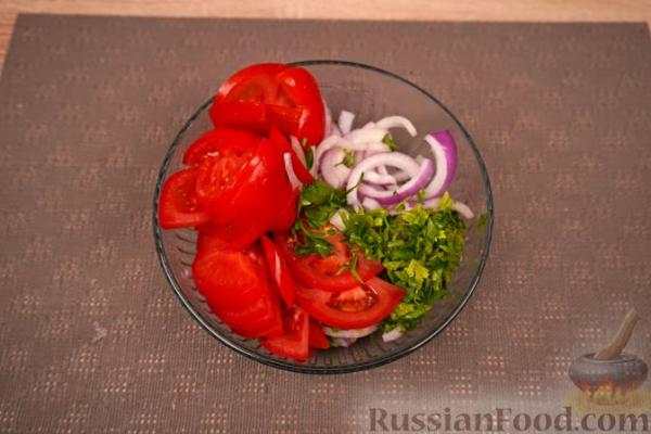 Запечённая скумбрия по-гречески Запечённая скумбрия по-гречески