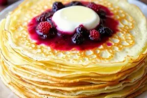 Вкусные тонкие блины