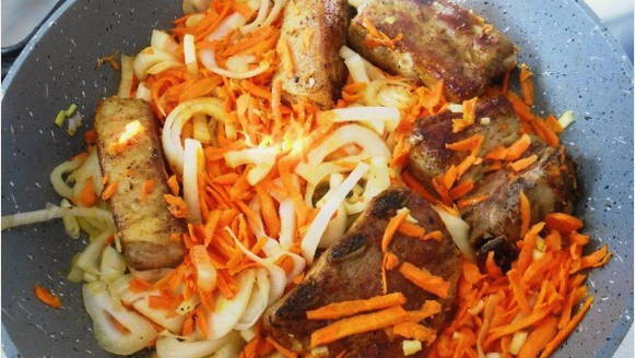 Жареная свинина на сковороде Жареная свинина на сковороде