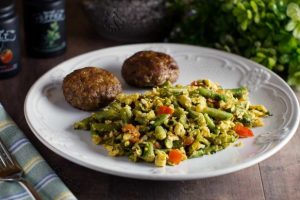 Стручковая фасоль с яйцом