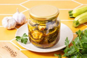 Жареные кабачки с чесноком на зиму Жареные кабачки с чесноком на зиму