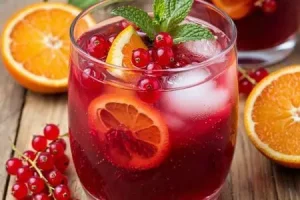 Компот из красной смородины с апельсином на зиму