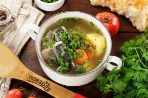 Уха из стерляди на костре