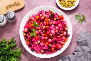 Винегрет с квашеной капустой