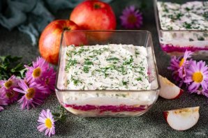 Селедка под шубой с яблоками Селедка под шубой с яблоками