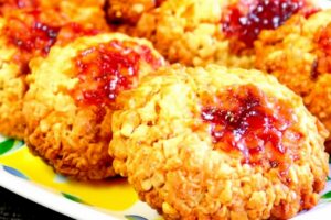 Ароматное печенье с джемом за 12 минут. Выглядит по-домашнему, а на вкус — настоящее чудо!