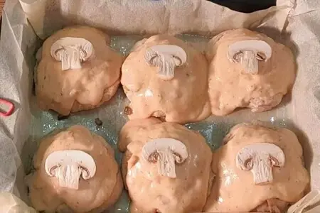 Мясные пенечки с грибами под соусом Мясные пенечки с грибами под соусом