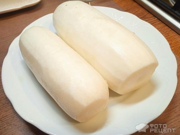 Рецепт: Закуска из дайкона - с сыром и чесноком Рецепт: Закуска из дайкона - с сыром и чесноком