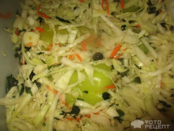 Рецепт: Квашеные перцы фаршированные капустой - быстрый рецепт Рецепт: Квашеные перцы фаршированные капустой - быстрый рецепт