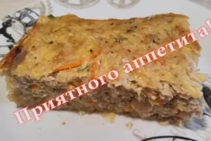 Запеканка с кабачком и фаршем