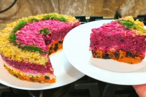 Салат «Диана» — нежный баланс, изысканный вкус и никакого майонезного перегруза. Готовьте — и удивляйте!