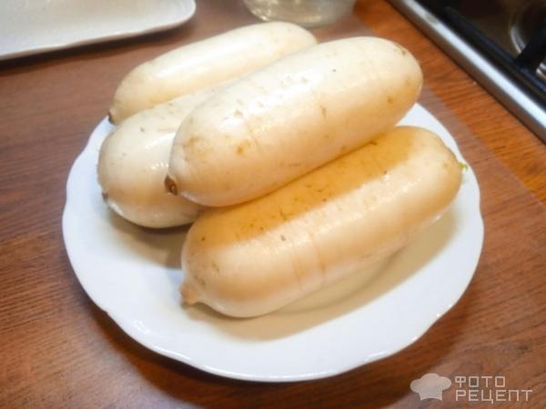 Рецепт: Закуска из дайкона - с сыром и чесноком Рецепт: Закуска из дайкона - с сыром и чесноком