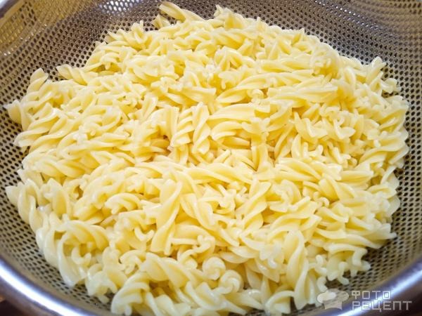 Рецепт: Макароны на сковороде - с морской капустой Рецепт: Макароны на сковороде - с морской капустой