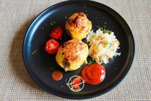 Фаршированный картофель в духовке