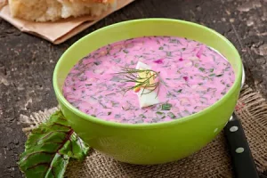 Окрошка с томатным соком