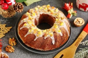 Вкусный рождественский кекс
